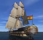 FSX 18th Century Spanish 3rd Rate Ship Of The line "San Juan De Nepomuceno"